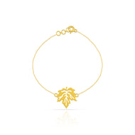 Captivating Leafy Glow Gold Bracelet