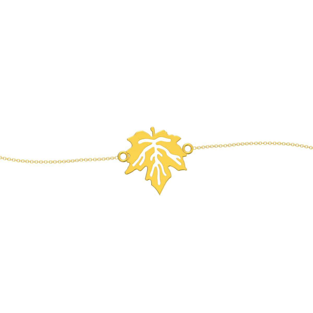 Captivating Leafy Glow Gold Bracelet