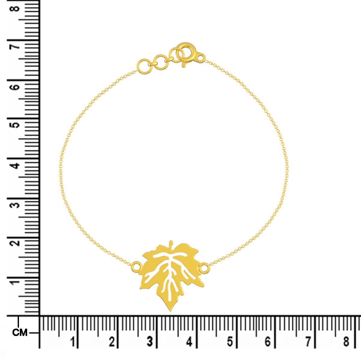Captivating Leafy Glow Gold Bracelet