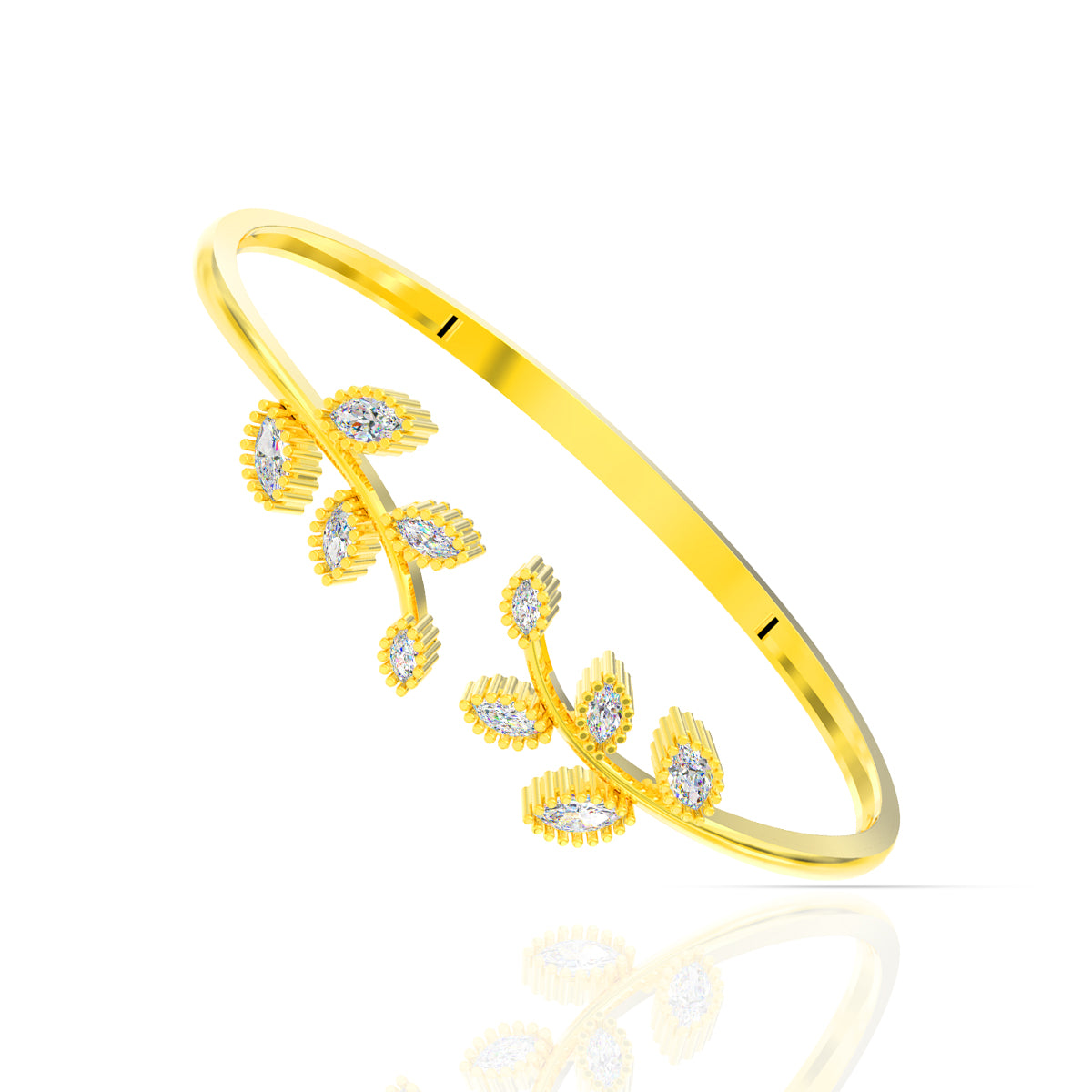 Dazzling Leafy Gold Bracelet