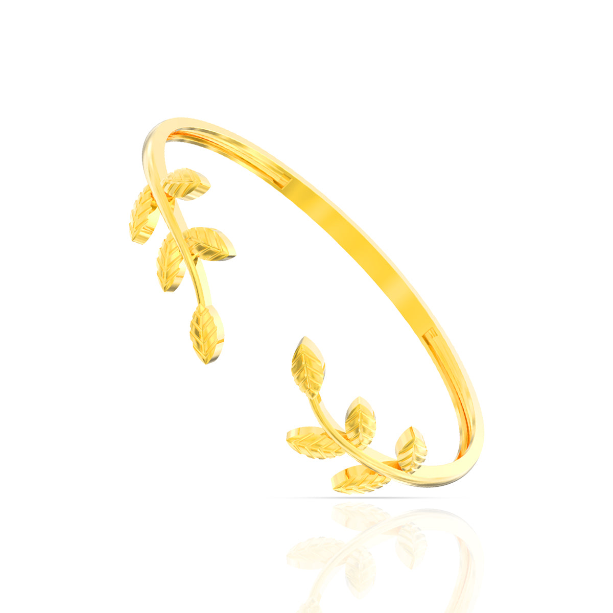 Glimmering Leafy Gold Bracelet
