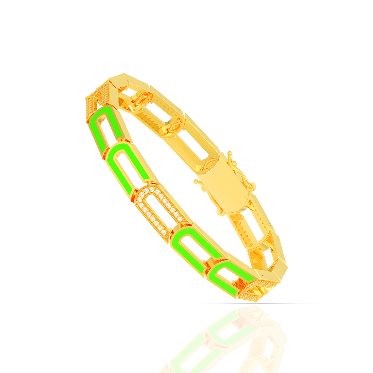 Modest Green Gold Bracelet