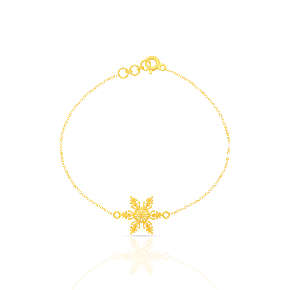 Golden Snowflake Charm Bracelet