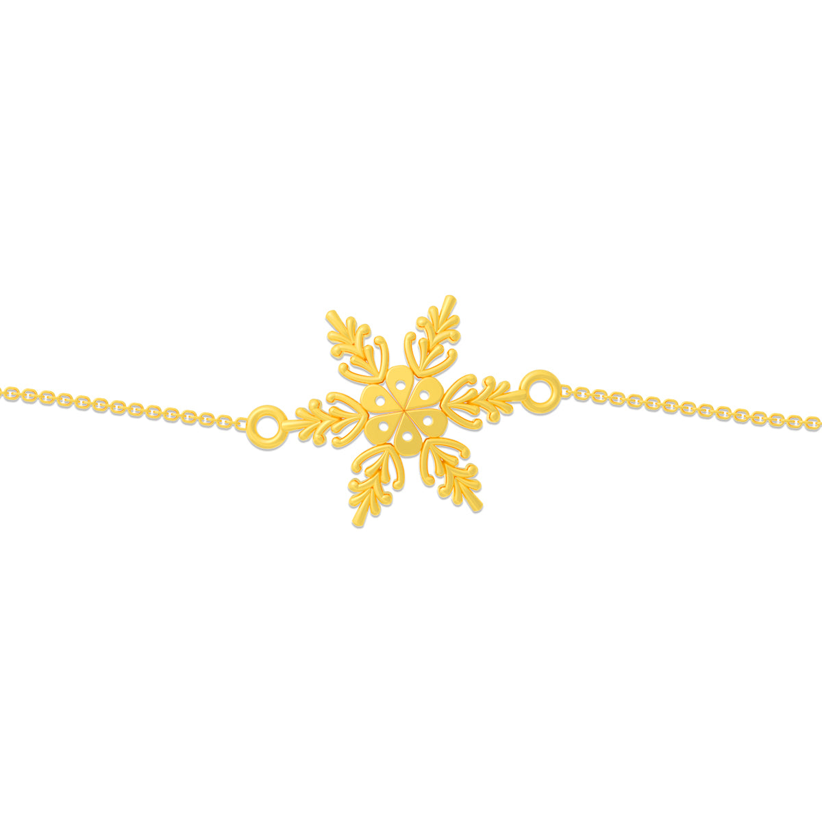 Golden Snowflake Charm Bracelet