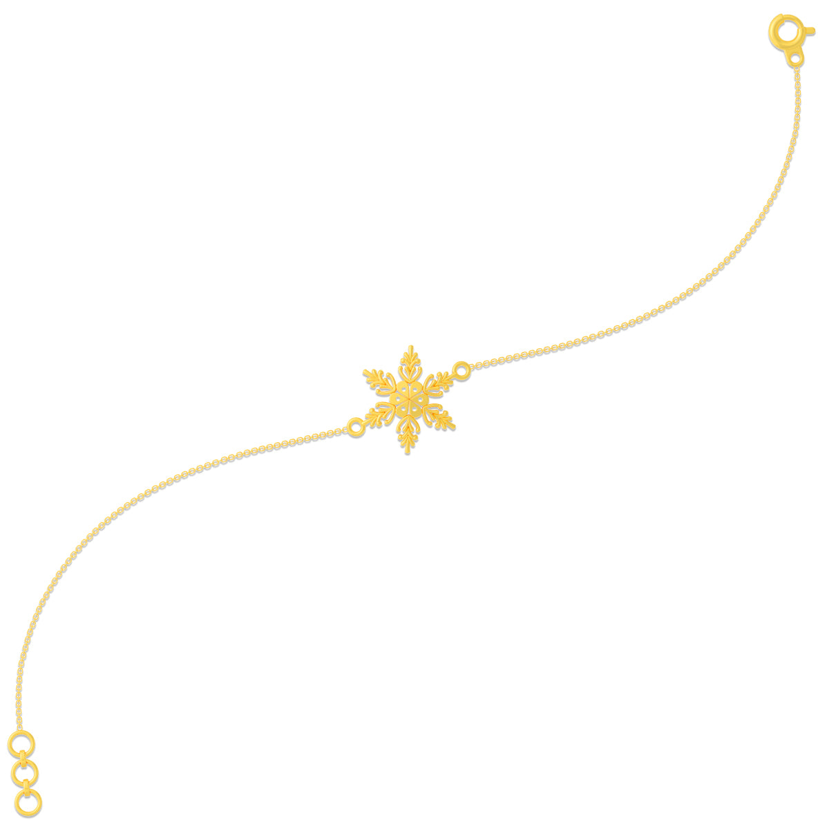 Golden Snowflake Charm Bracelet