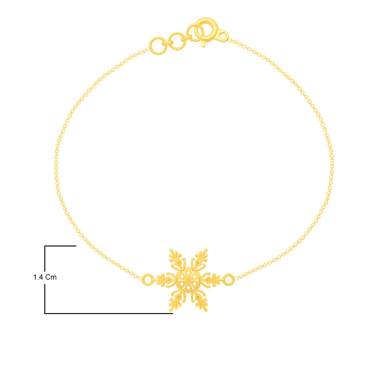 Golden Snowflake Charm Bracelet