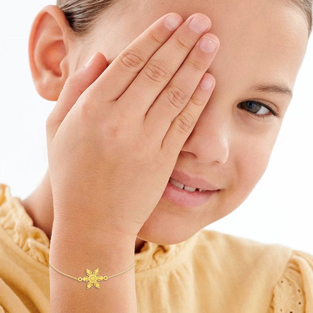 Golden Snowflake Charm Bracelet