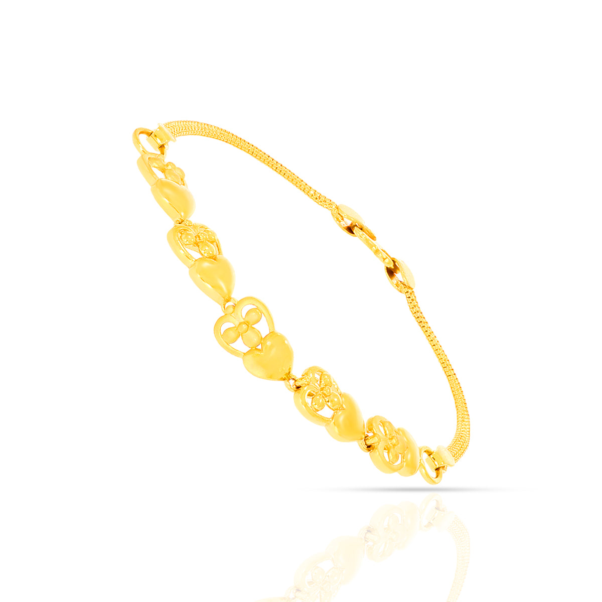 Cherished Heart Gold Bracelet