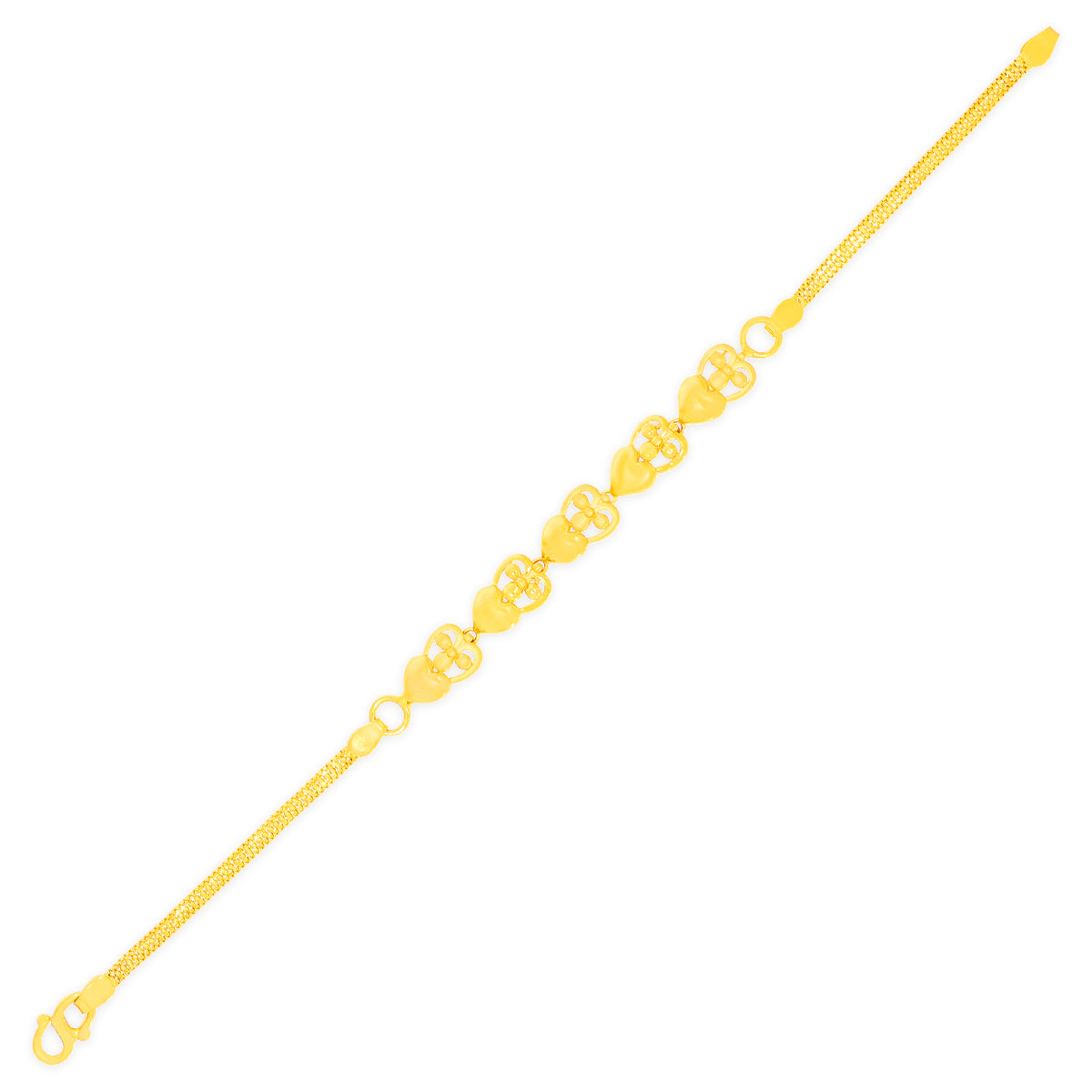 Cherished Heart Gold Bracelet