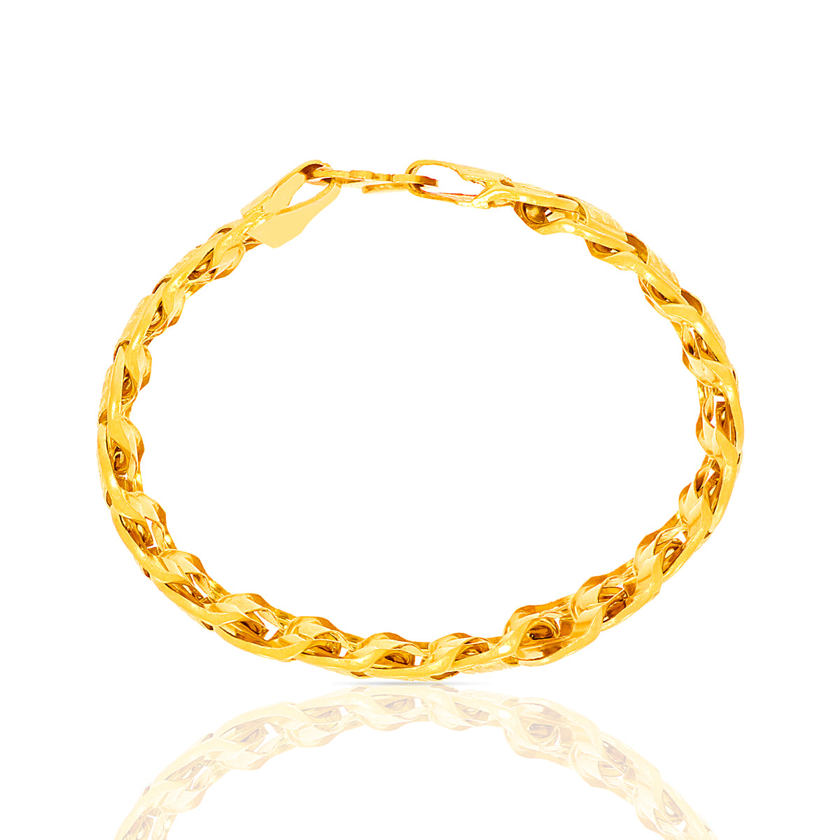 Dashing Elegance 22K Gold Men's Bracelet