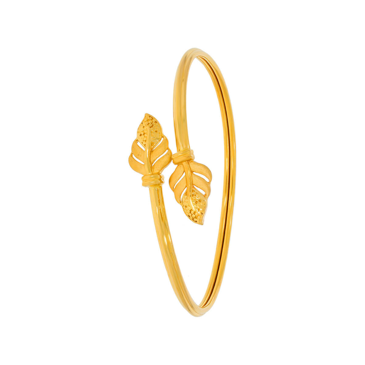 Chic Foliage Charm Gold Kada