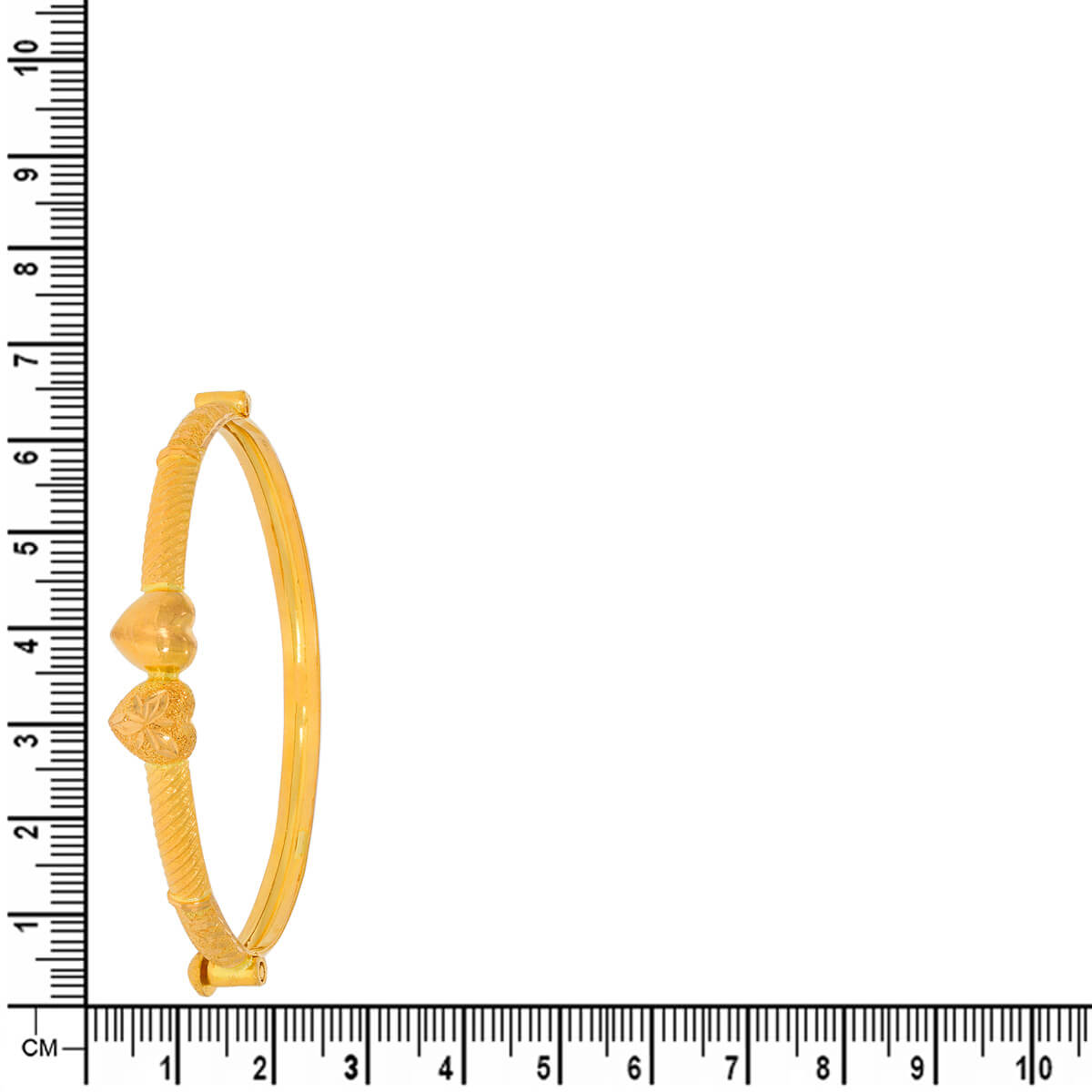 Petite Hearts Gold Kada