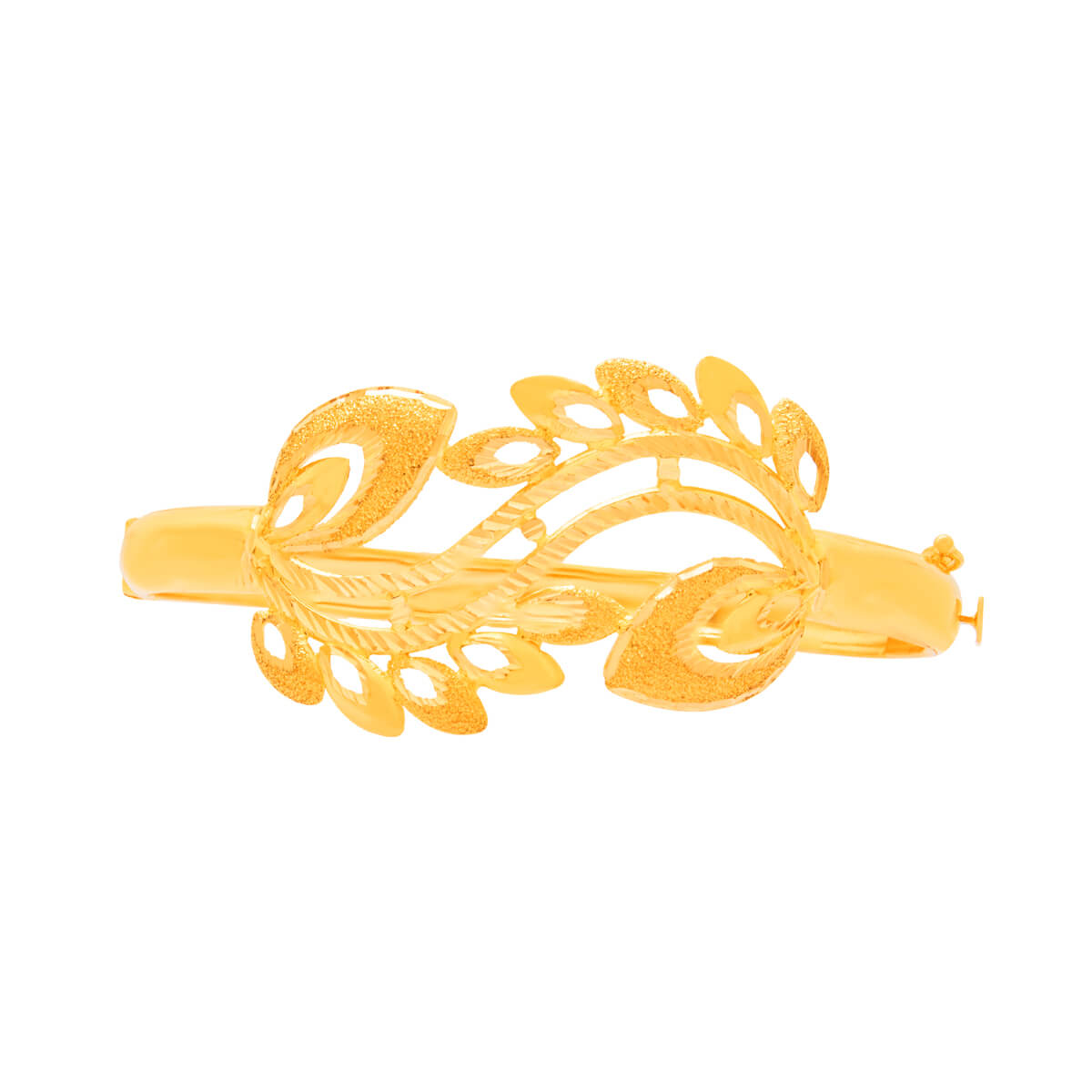 Charming Foliage Twirl Gold Kada