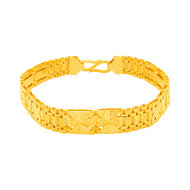 22K Golden Brilliance Men Bracelet