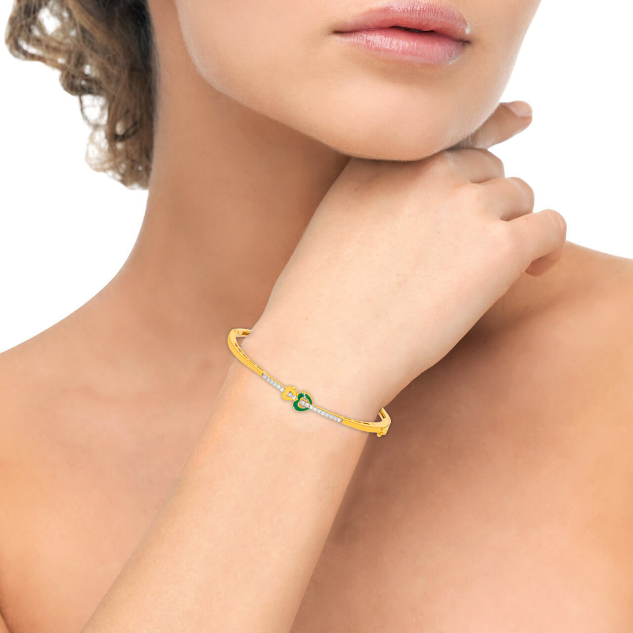 Gold Kada with Dainty Glow