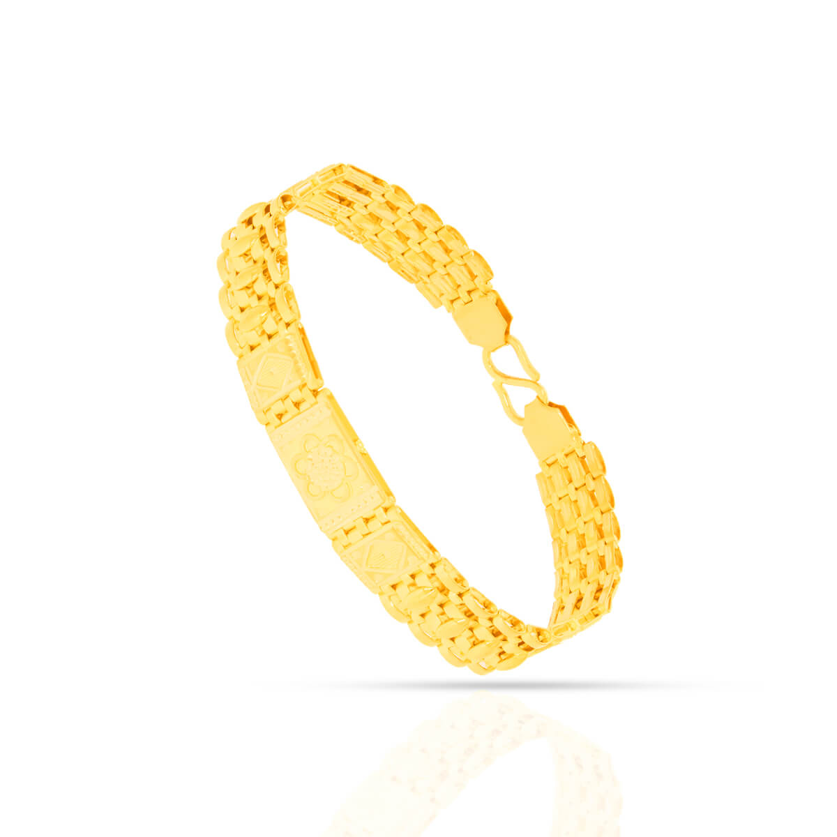 Golden Elegance Men Gold Bracelet 22K