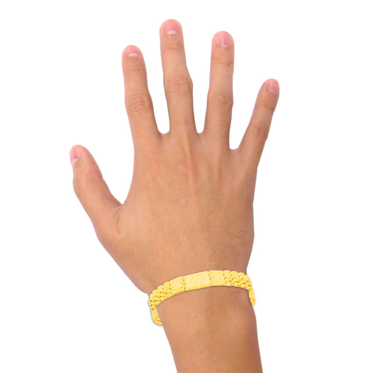 Golden Elegance Men Gold Bracelet 22K