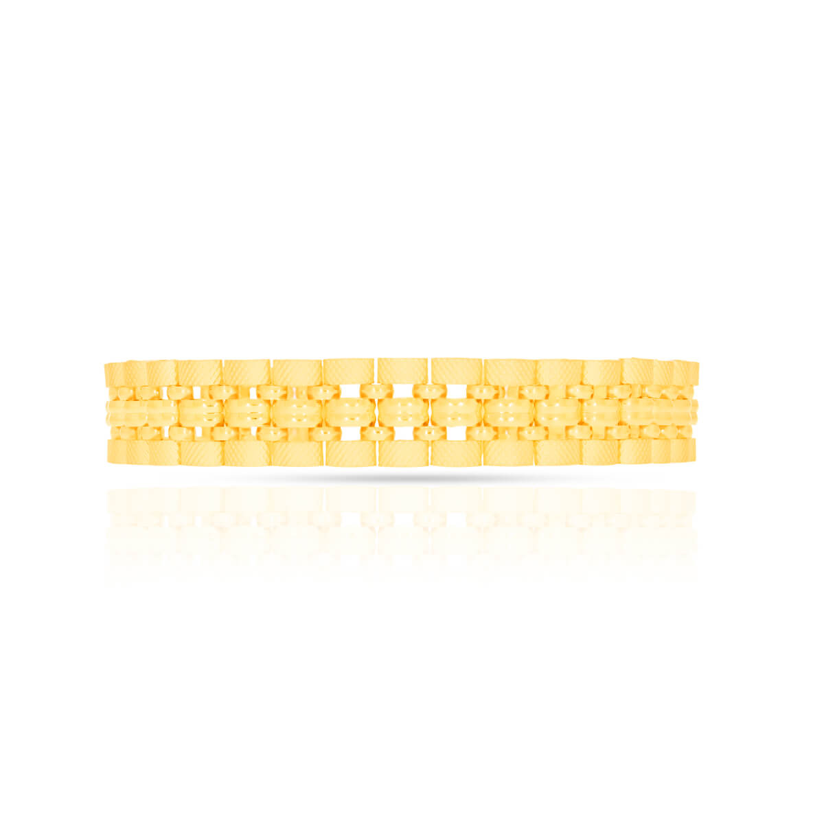 Brawny Edge Men Gold Bracelet 22K