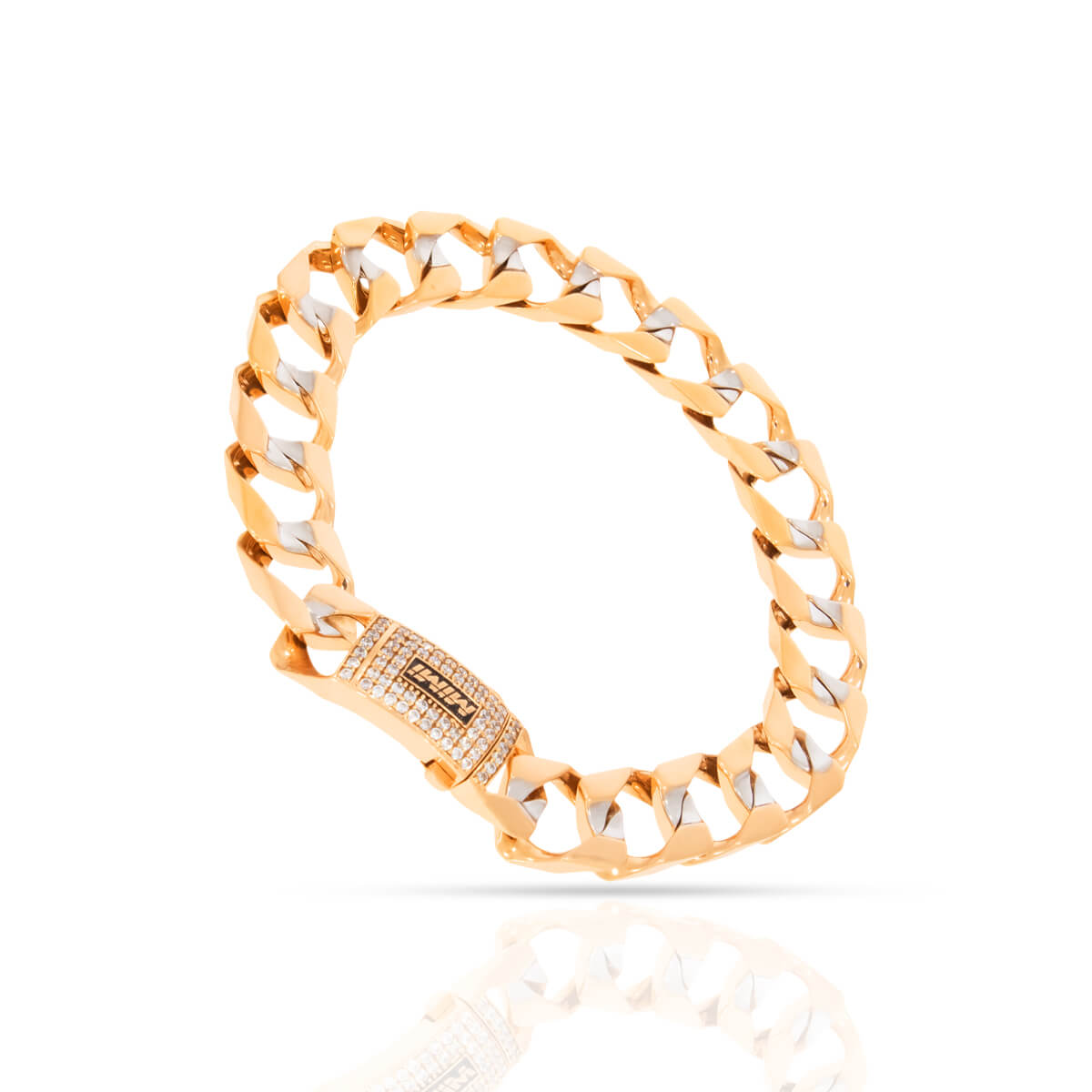 Rugged Style Men Gold Bracelet 18K