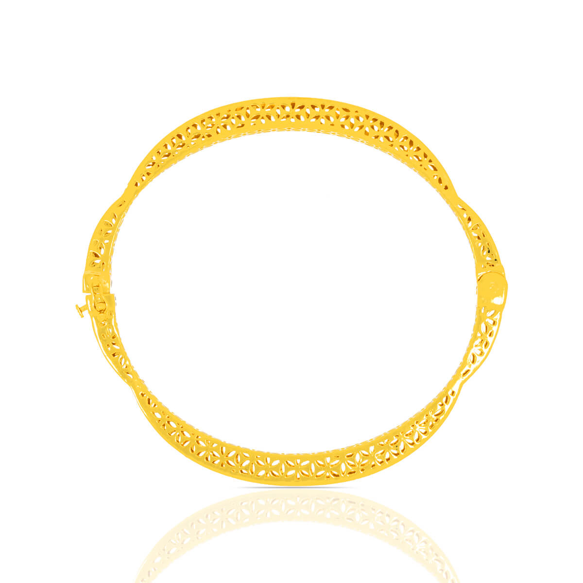 Charm Gold Kada with Intricate Crafting