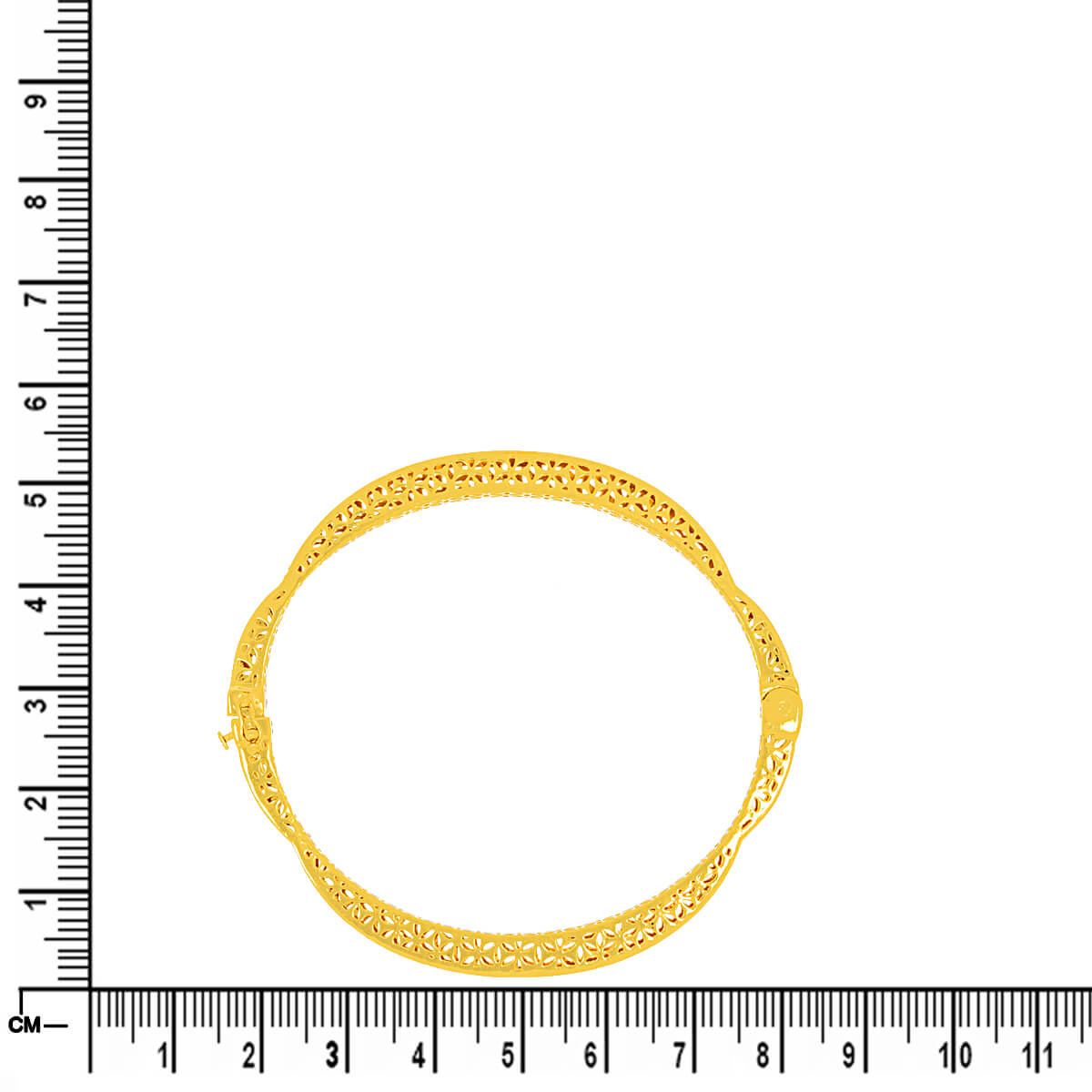Charm Gold Kada with Intricate Crafting