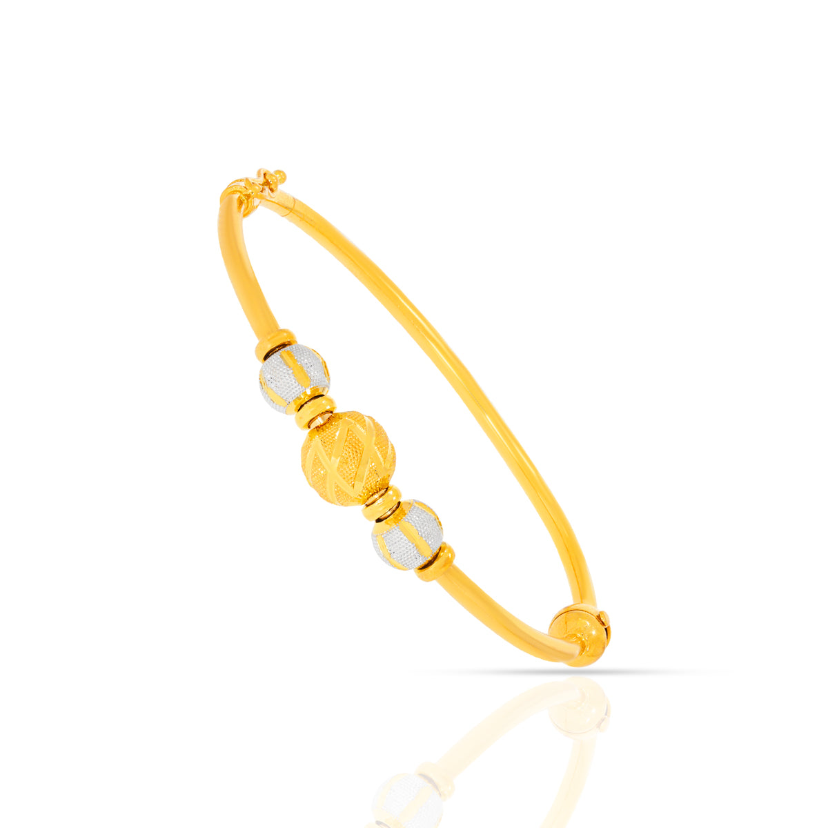 Glosy Orbs Gold Bracelet