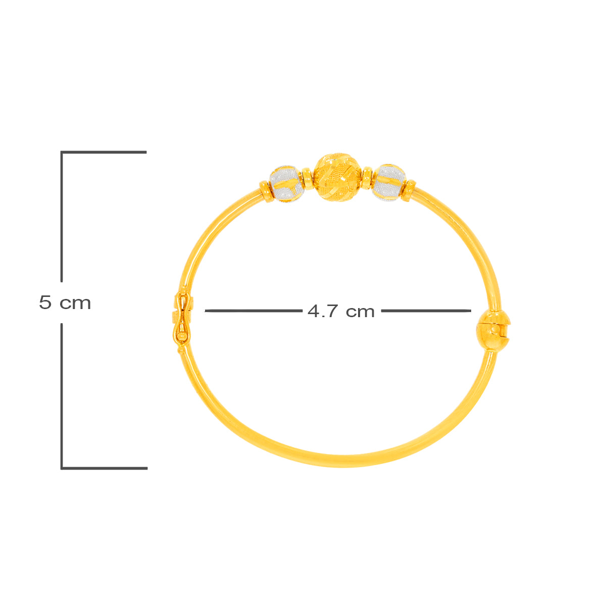 Glosy Orbs Gold Bracelet
