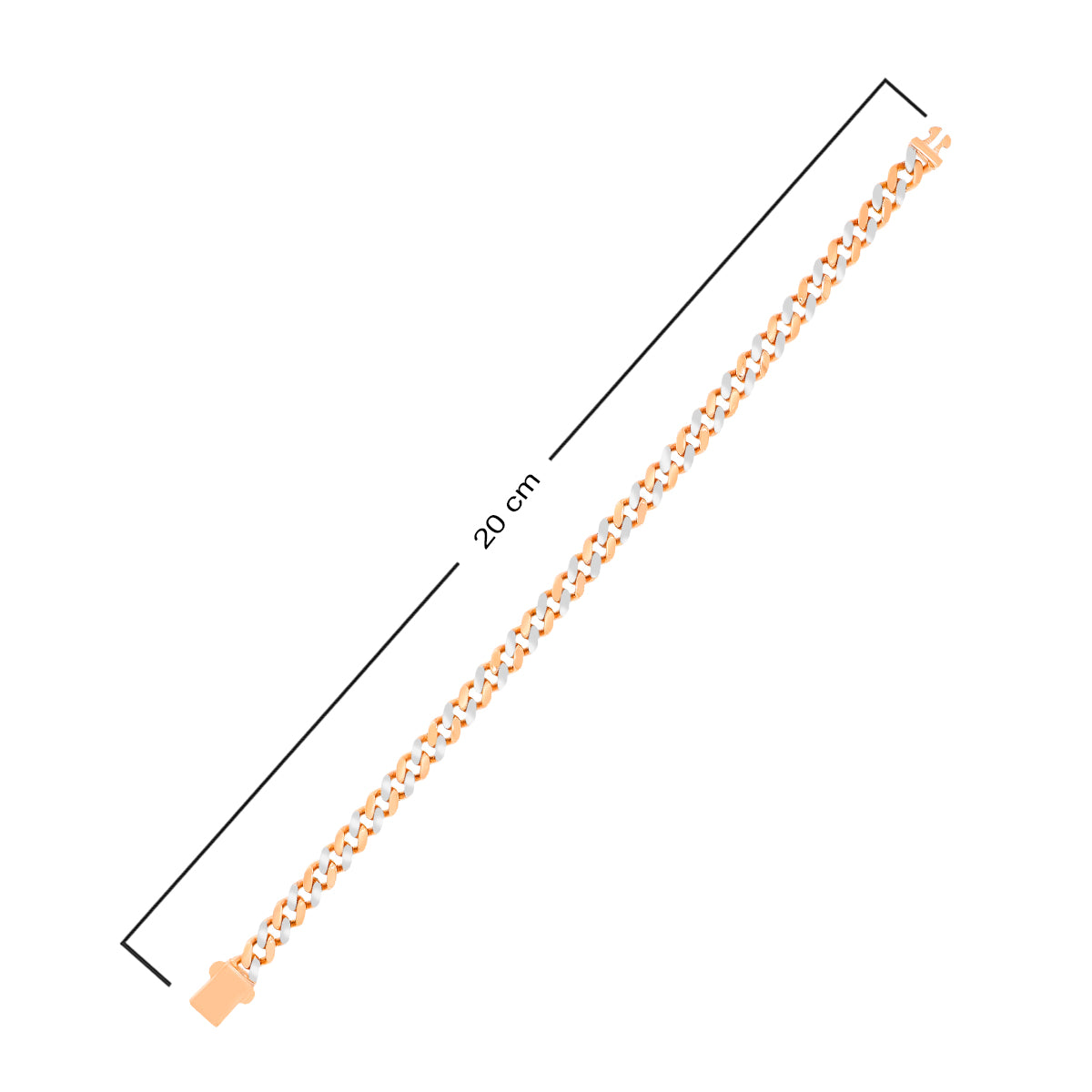 Vigorous Edge 18K Gold Bracelet for Men