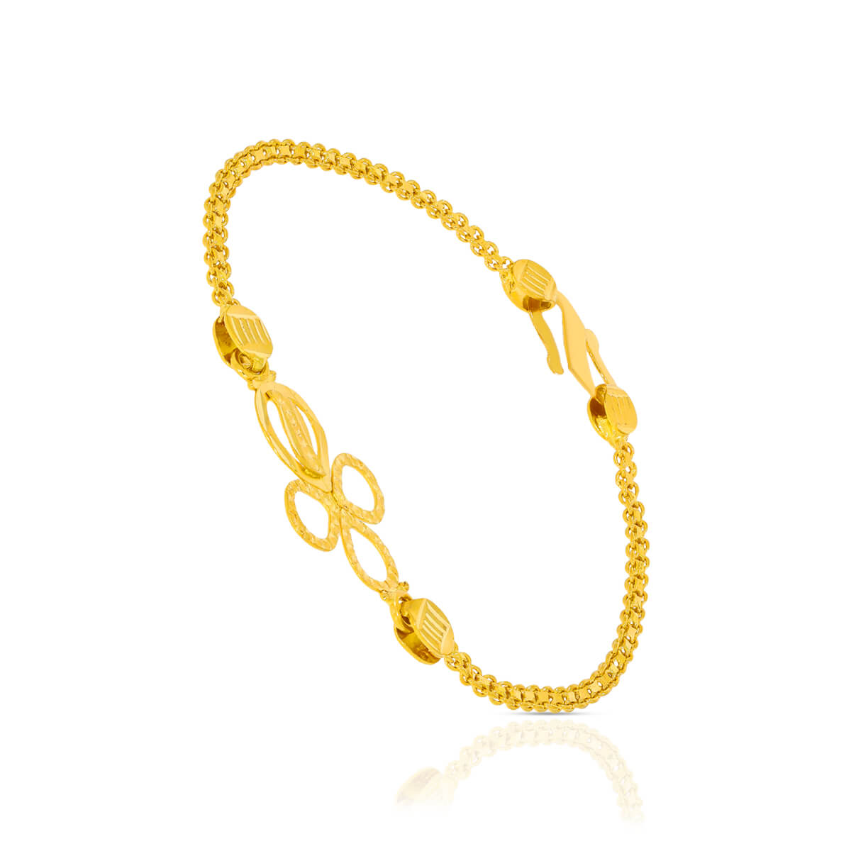 Adorable Clover 22K Gold Bracelet for Kids