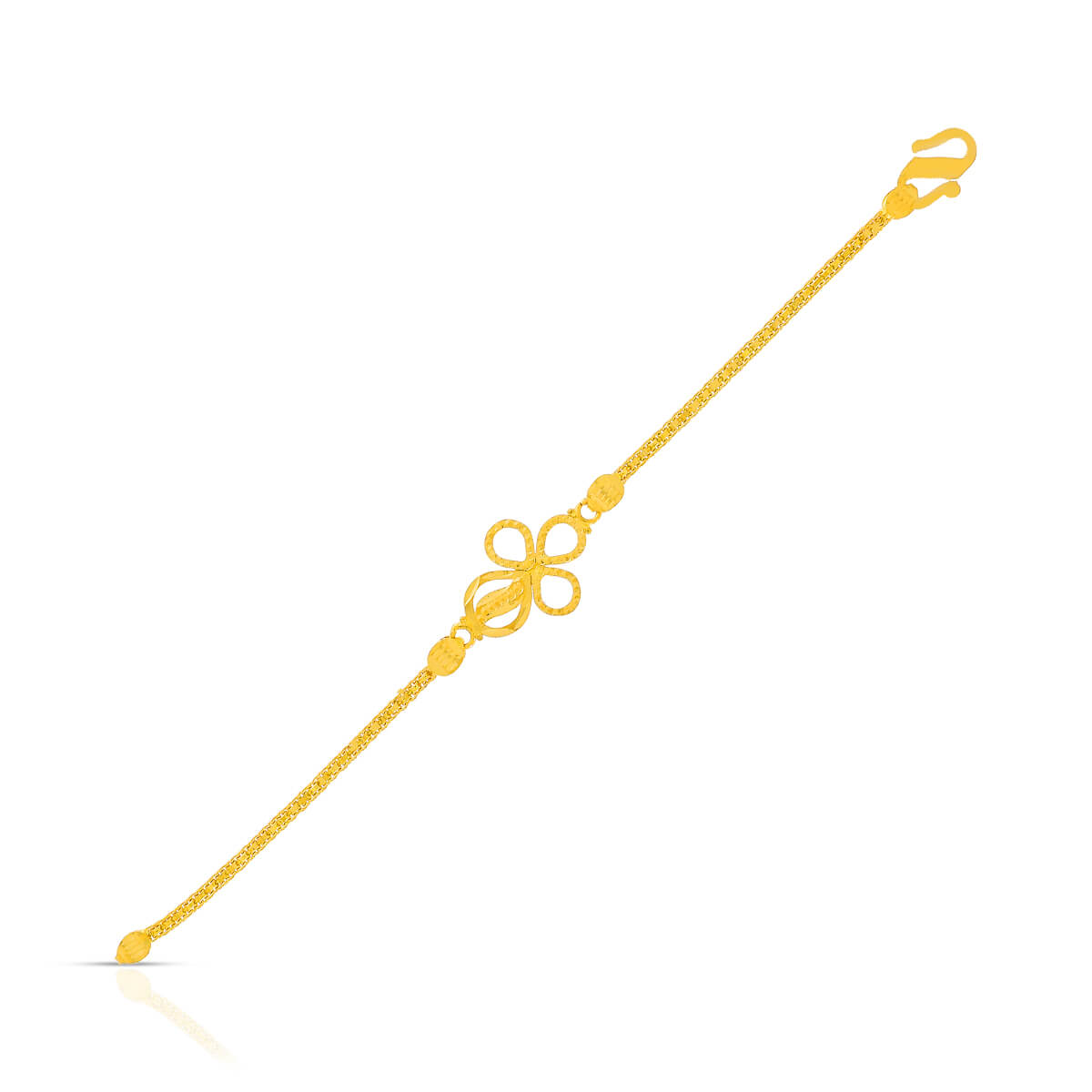 Adorable Clover 22K Gold Bracelet for Kids