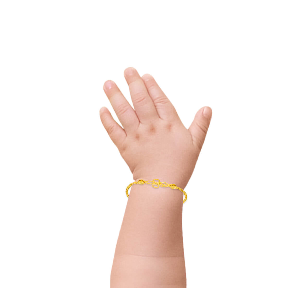 Adorable Clover 22K Gold Bracelet for Kids