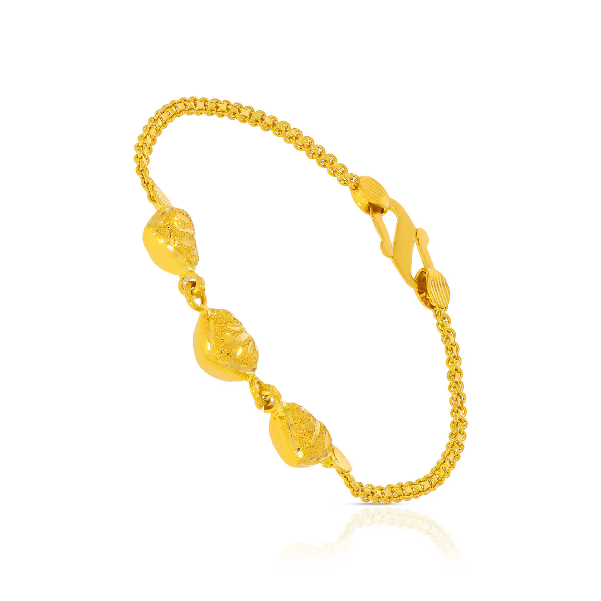Amiables Hearts 22K Gold Bracelet for Kids
