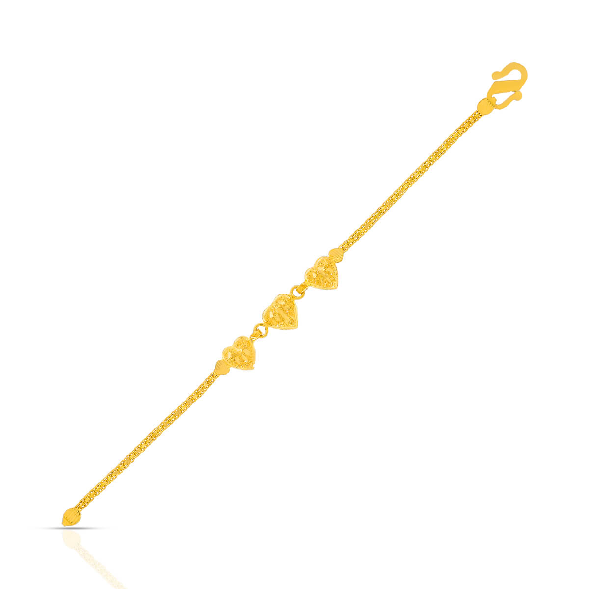 Amiables Hearts 22K Gold Bracelet for Kids