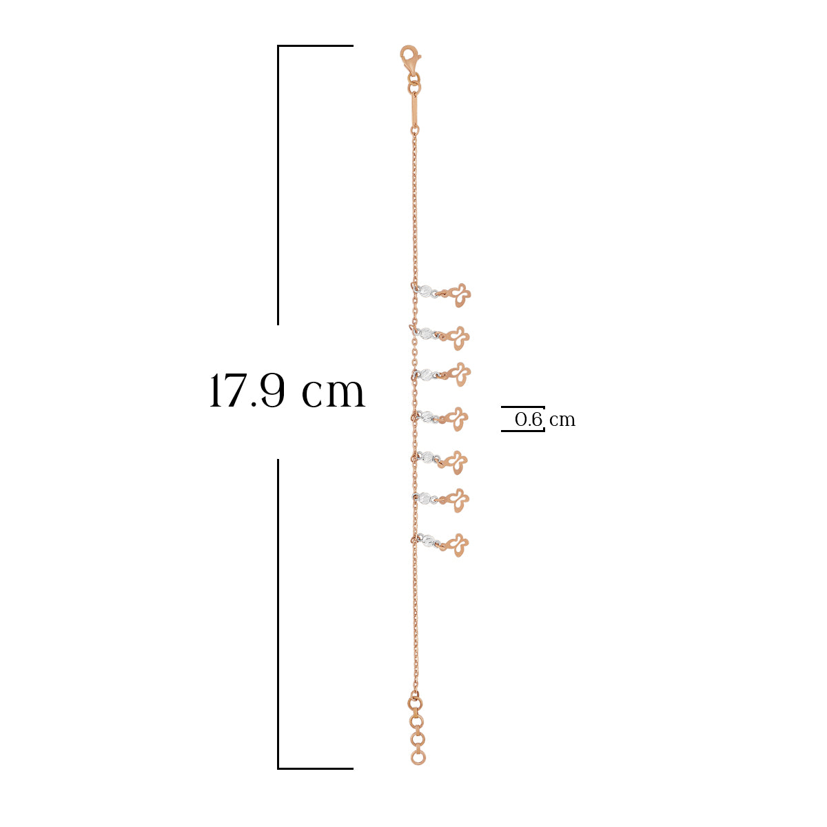 Graceful Petite Butterfly Gold Charm Bracelet