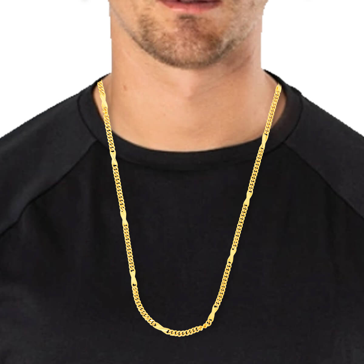 Contemporary Grace Gold Chain For Men