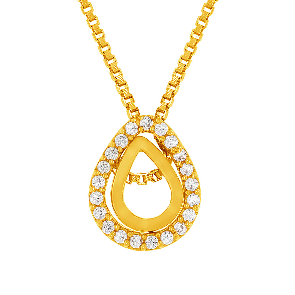 Paisley Glimmer Gold Short Necklace