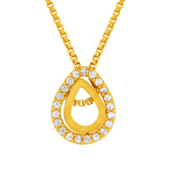 Paisley Glimmer Gold Short Necklace