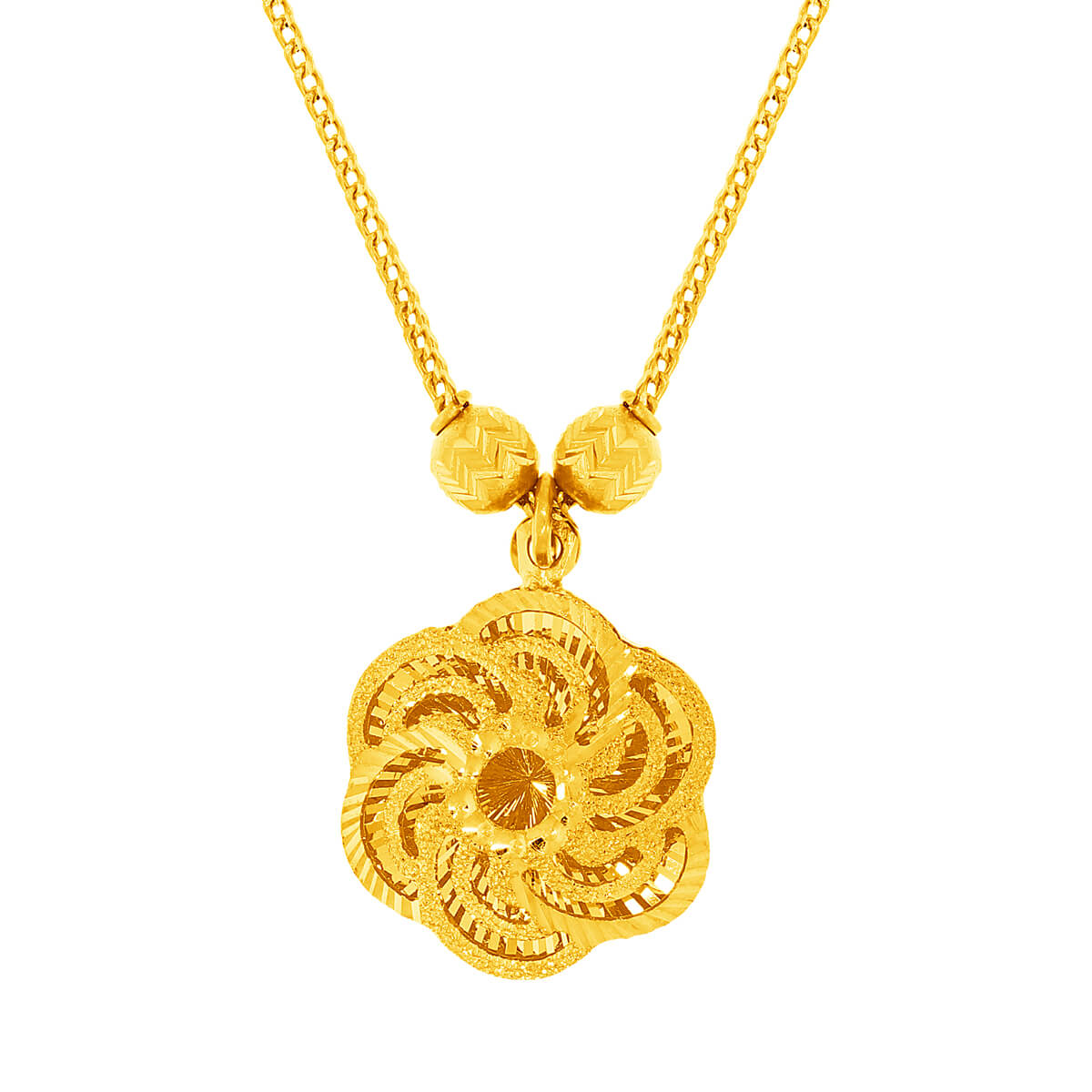Elegant Full Blossom Gold Short Necklace