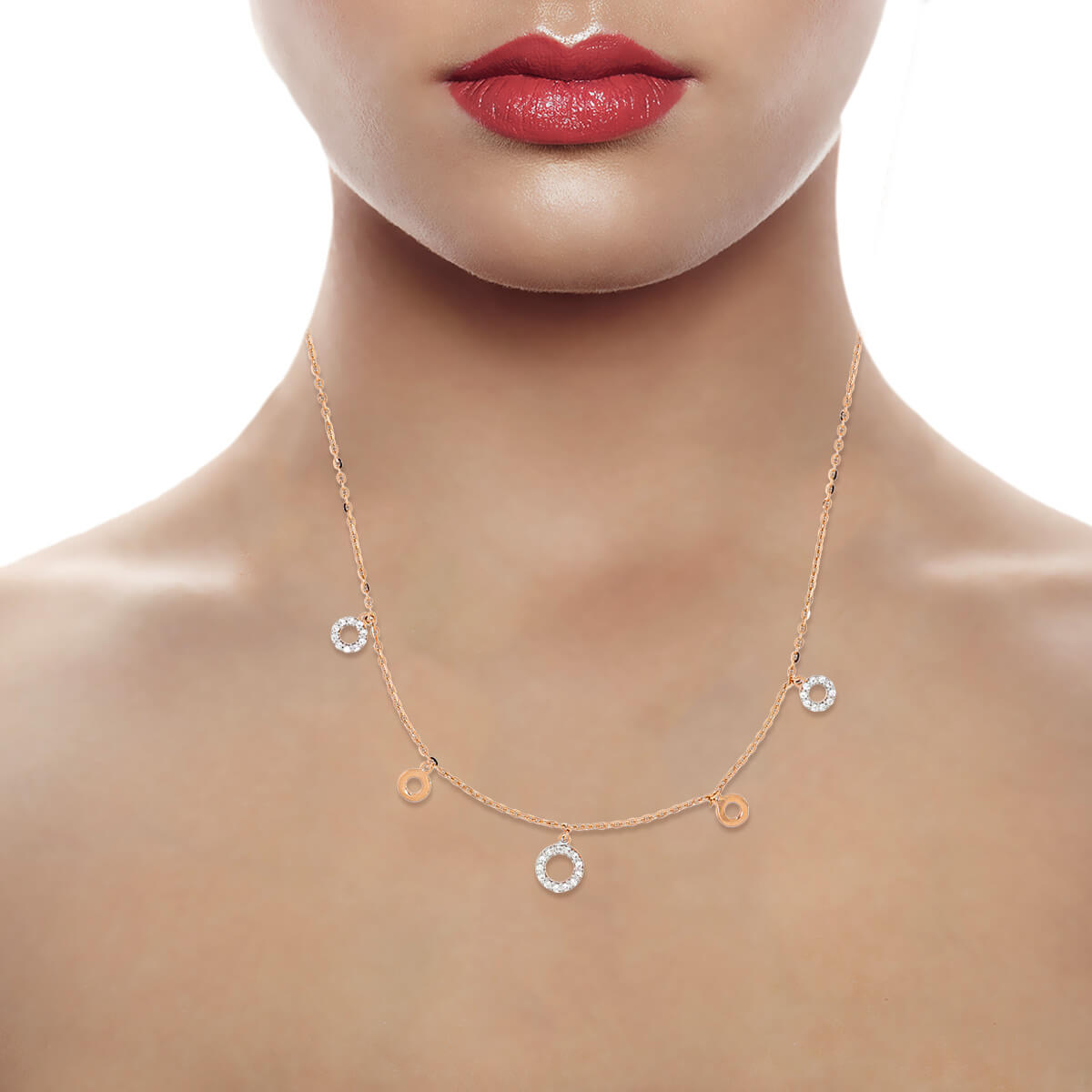 Stunning Rose Gold Orb Short Necklace