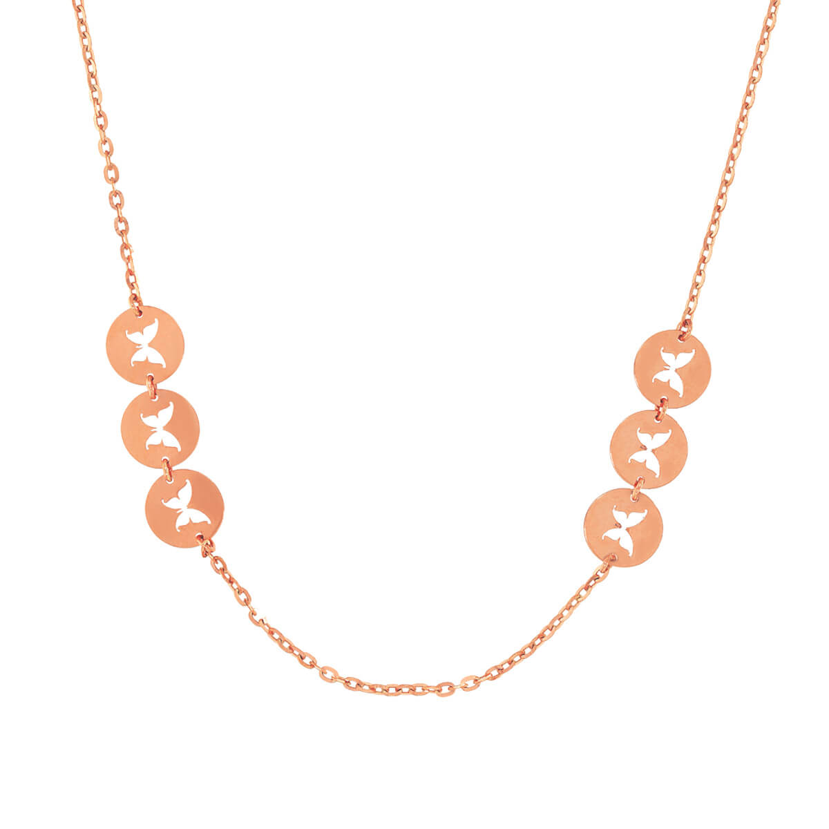 Beautiful Butterfly Rose Gold Short Necklace