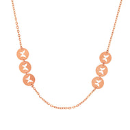 Beautiful Butterfly Rose Gold Short Necklace