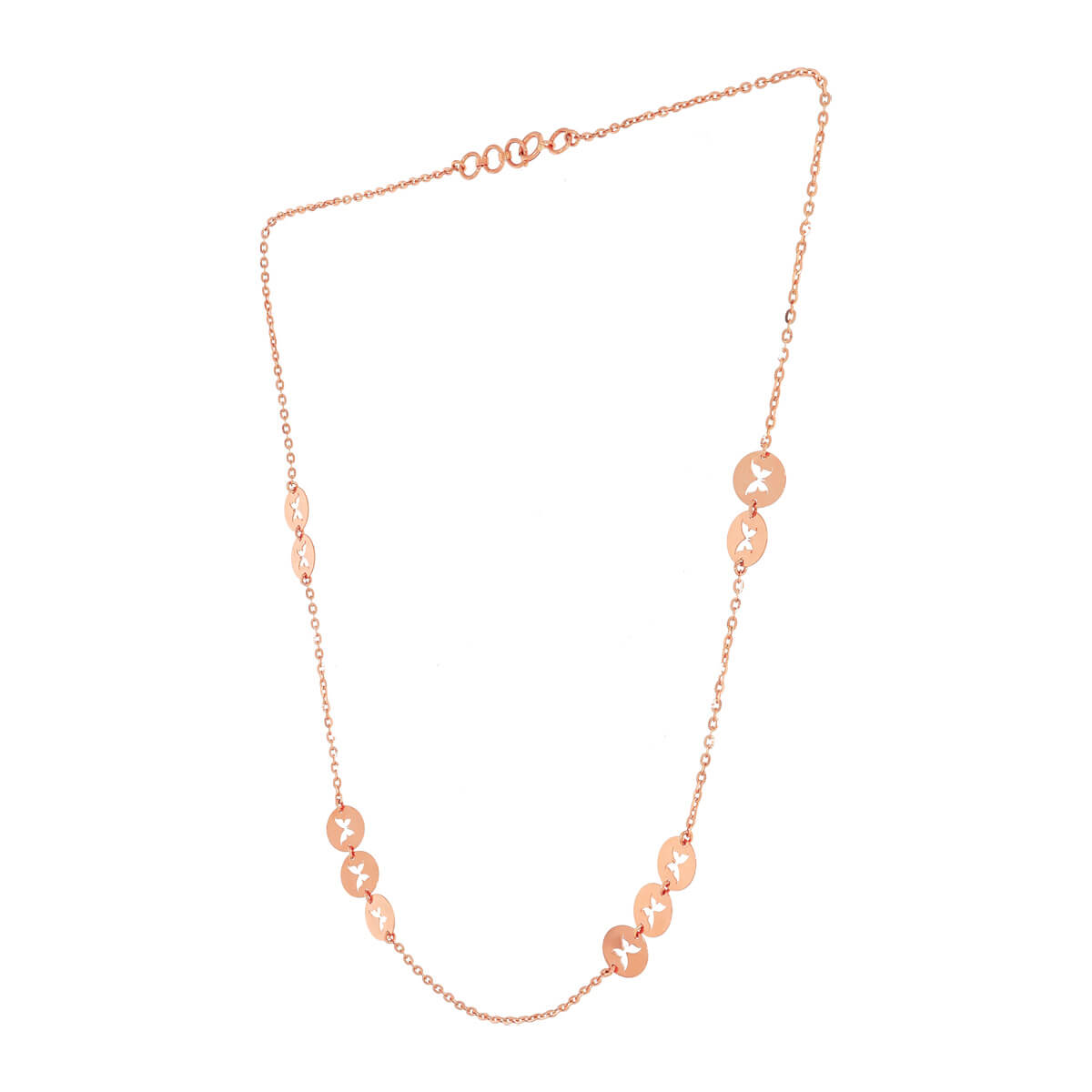 Beautiful Butterfly Rose Gold Short Necklace