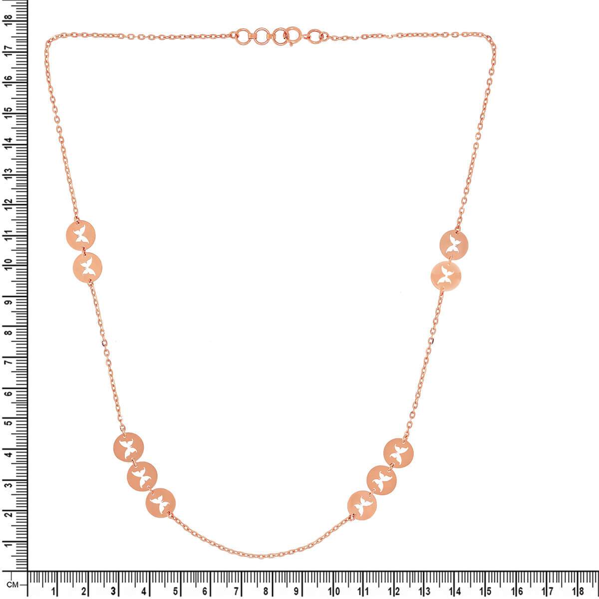 Beautiful Butterfly Rose Gold Short Necklace