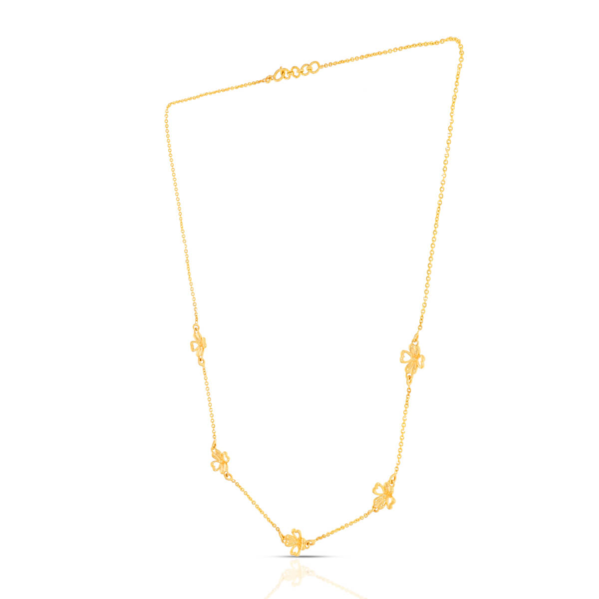 Bold Clovers Gold Short Necklace