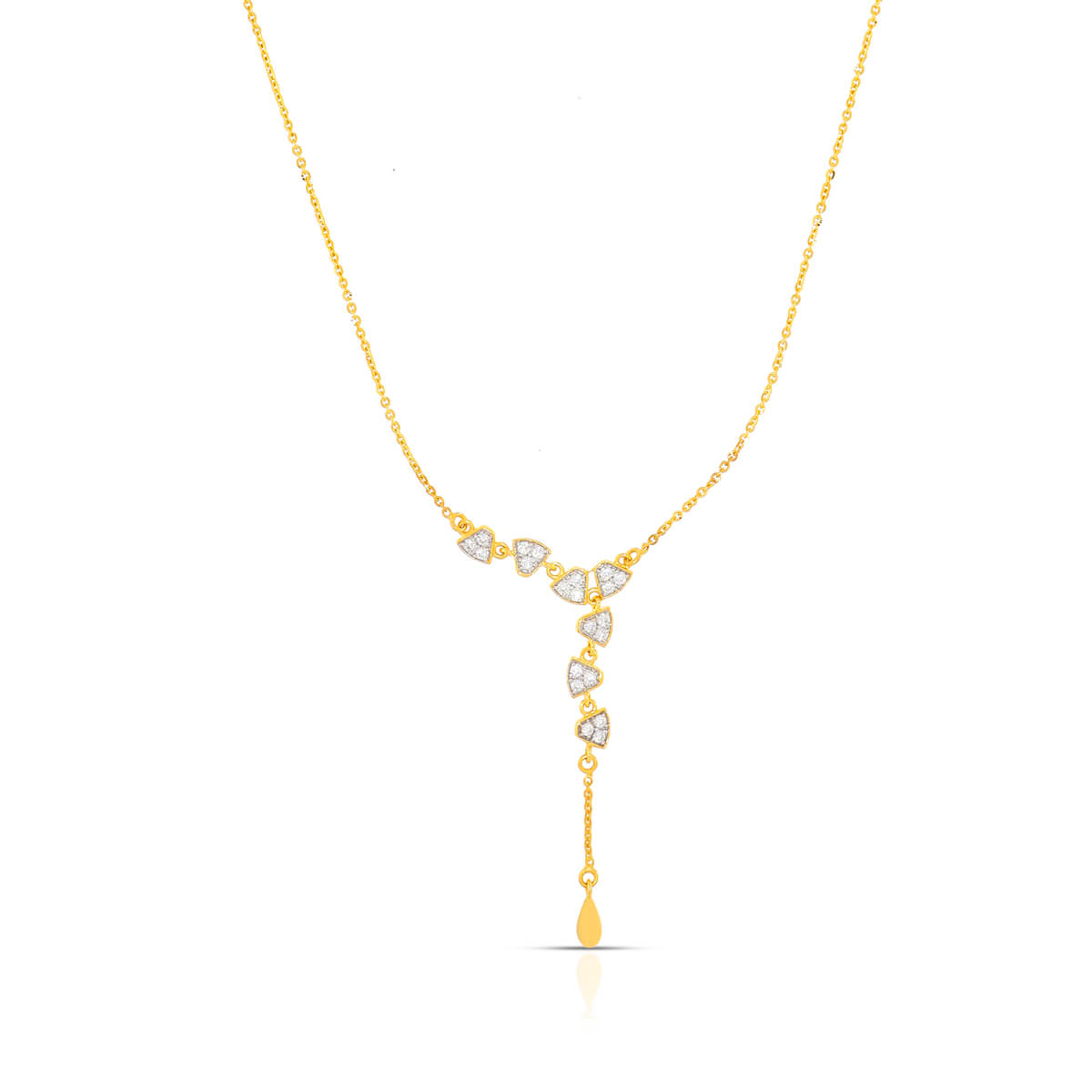 Dazzling Triads Gold Short Necklace