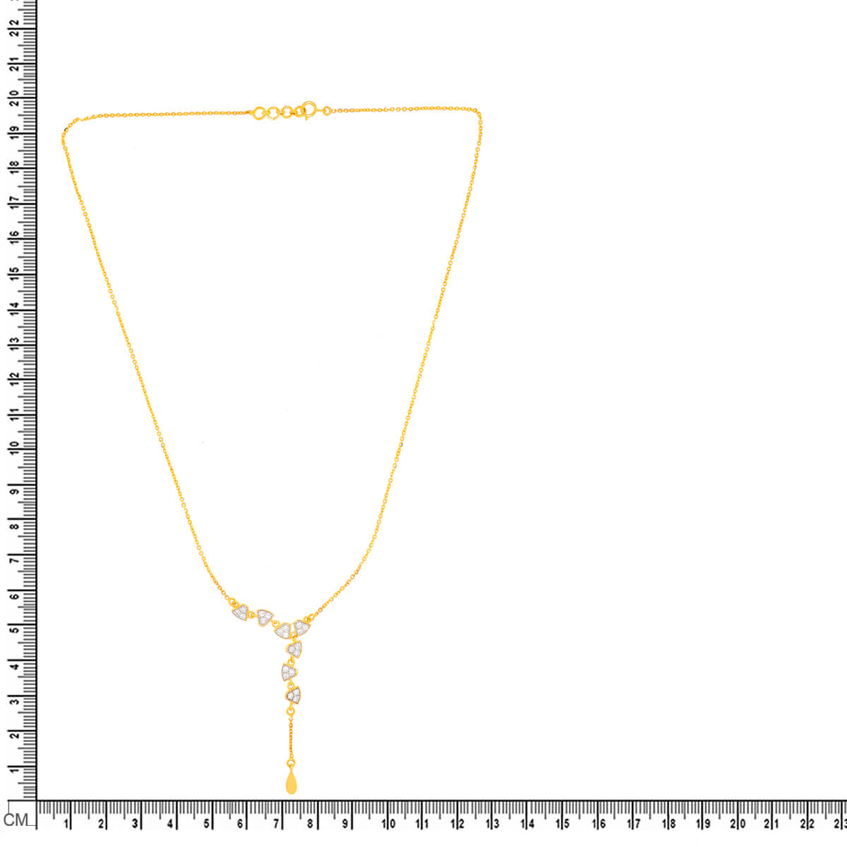 Dazzling Triads Gold Short Necklace