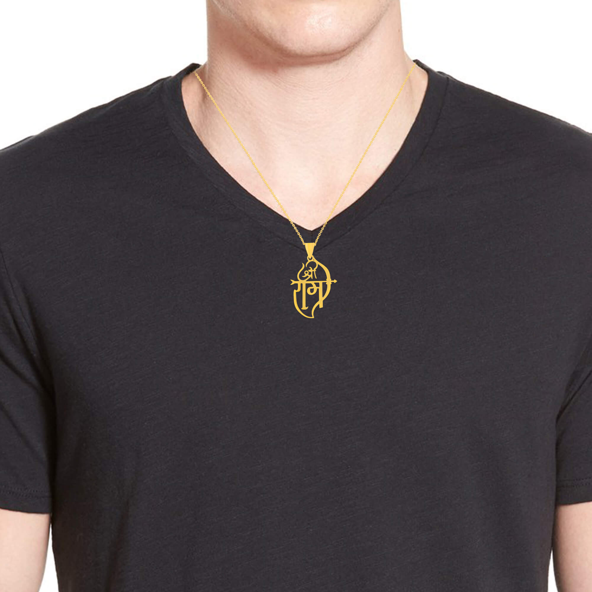 Enlightened Lord Rama 22K Gold Pendant