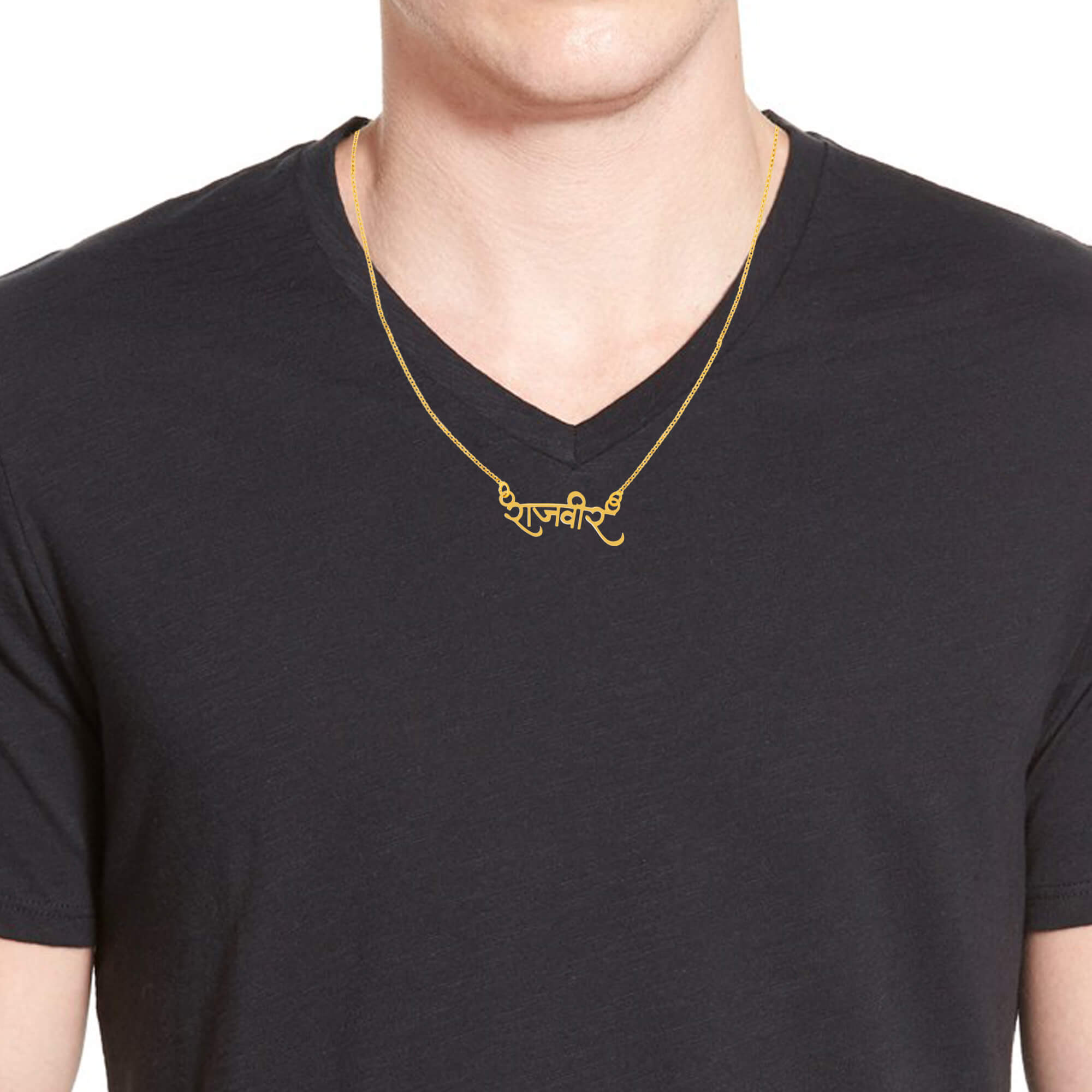 Gold Pendant with Chain