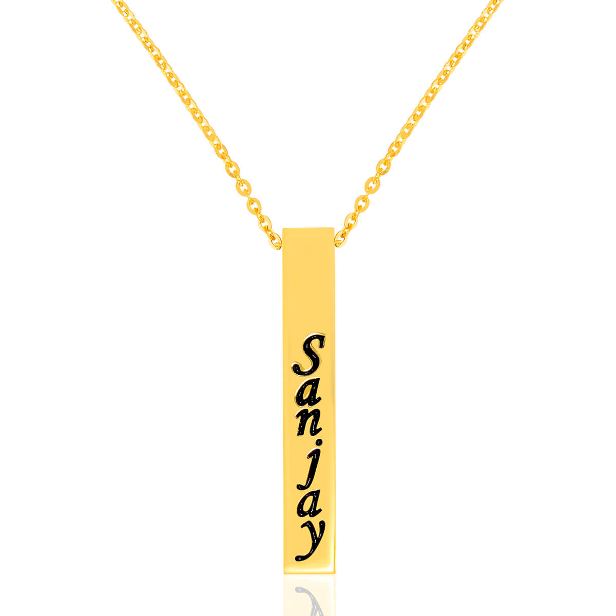 22K Modern Polished Gold Pendant