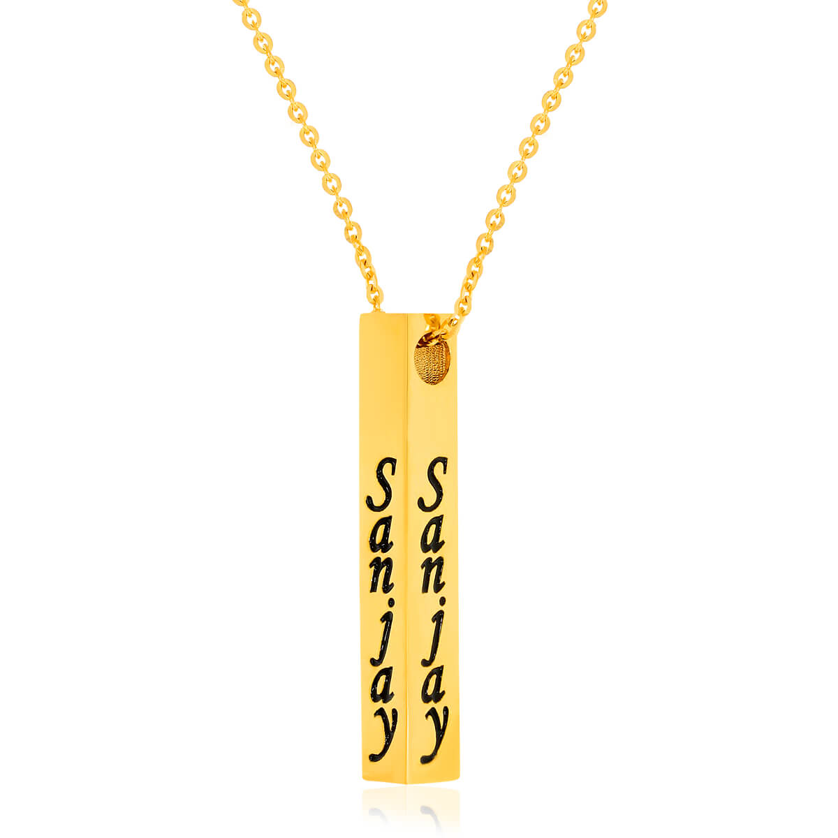 22K Modern Polished Gold Pendant